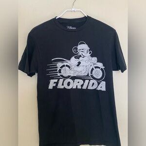 Disney Black and White Florida Motorcycle Graphic Tee